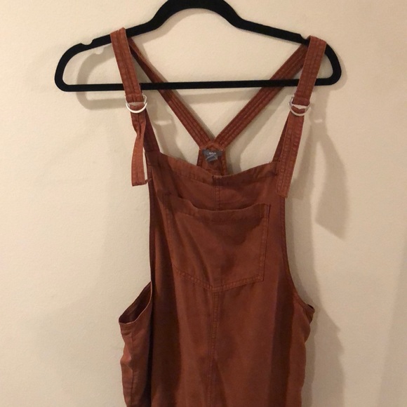 rust colored overalls
